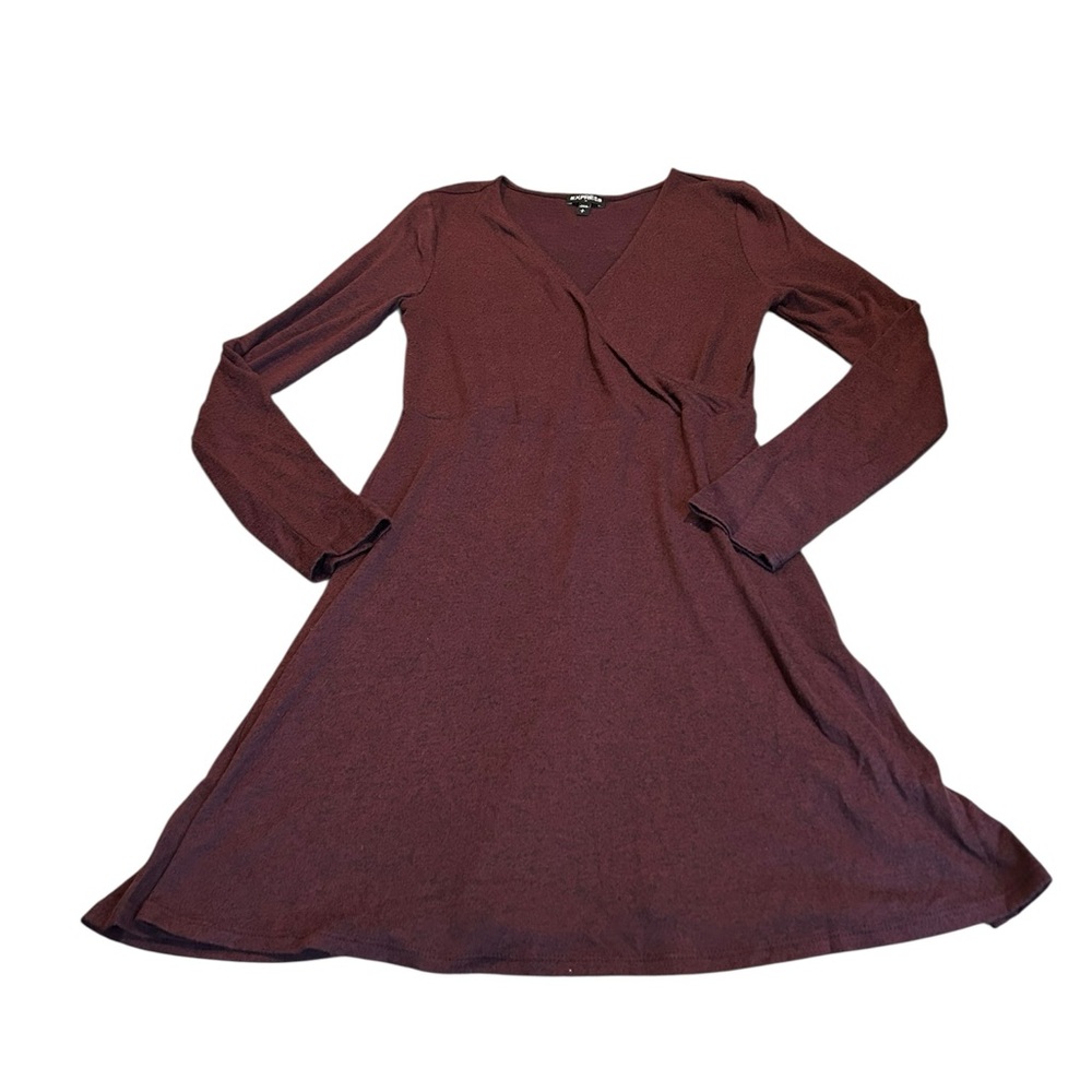 EXPRESS faux wrap lightweight sweater dress